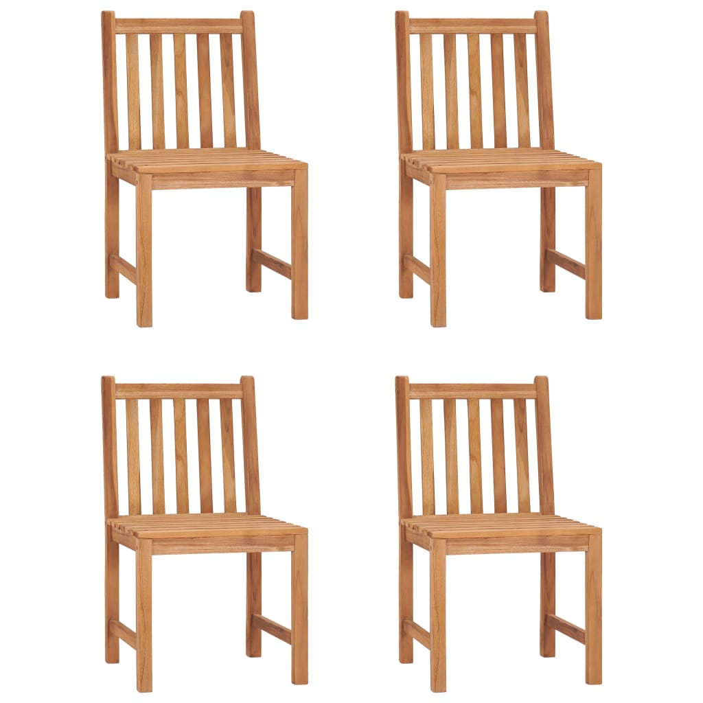 5 Piece Garden Dining Set 150x90 cm Solid Teak Wood