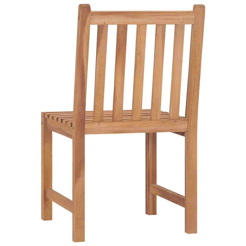 5 Piece Garden Dining Set 150x90 cm Solid Teak Wood