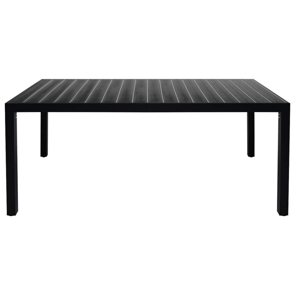 9 Piece Garden Dining Set Black