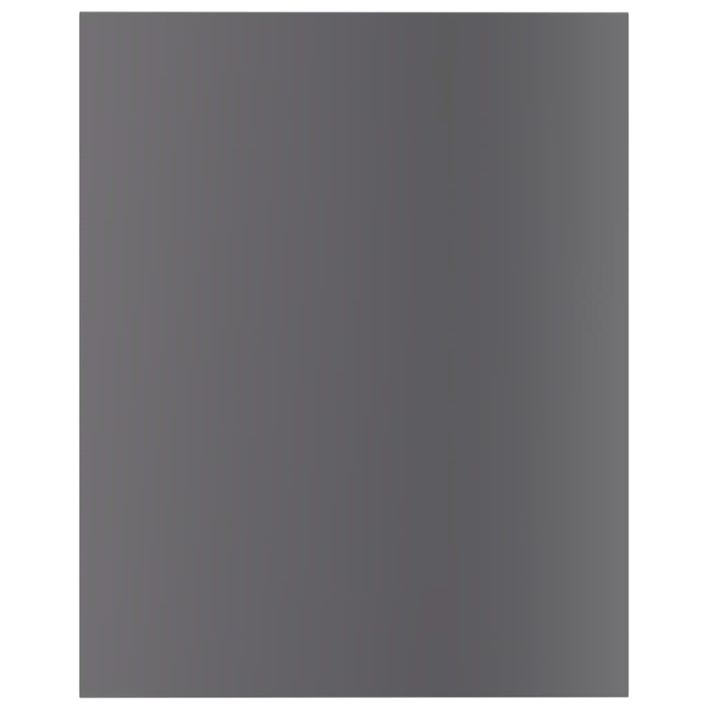 Bookshelf Boards 8 pcs High Gloss Grey 40x50x1.5 cm Engineered Wood