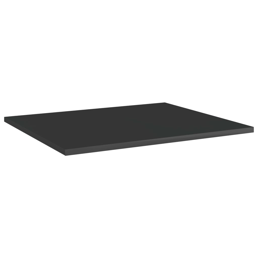 Bookshelf Boards 8 pcs High Gloss Black 60x50x1.5 cm Engineered Wood