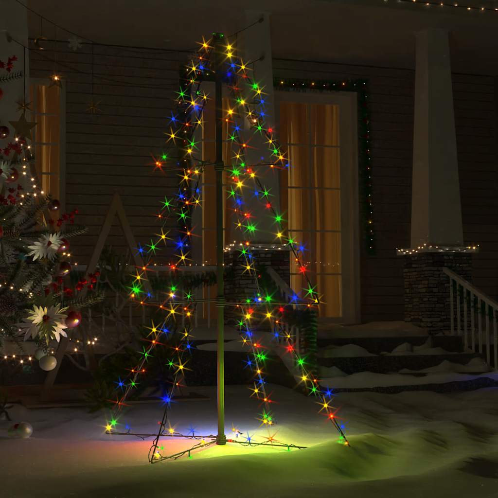 Christmas Cone Tree 160 LEDs Indoor and Outdoor 78x120 cm