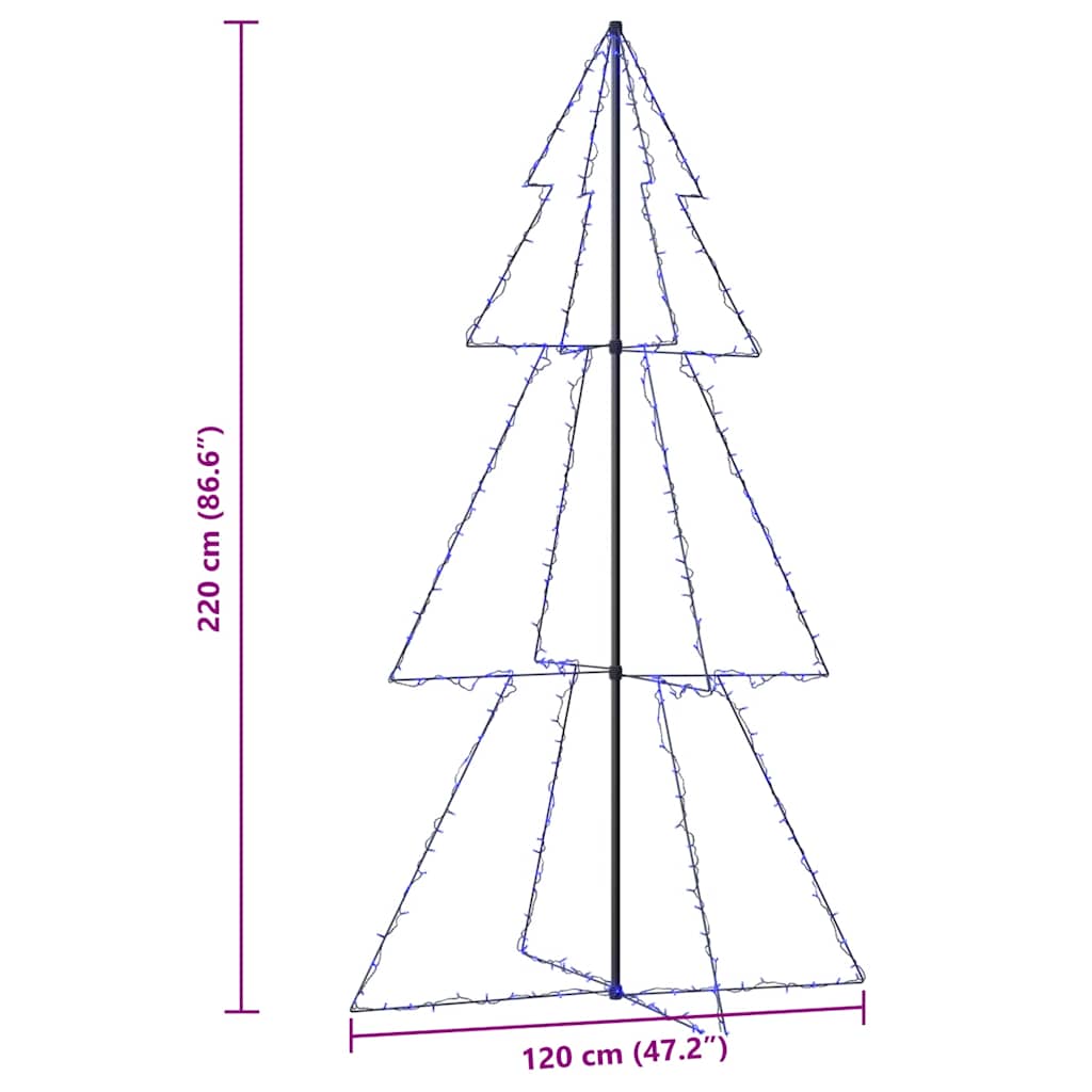 Christmas Cone Tree 300 LEDs Indoor and Outdoor 120x220 cm