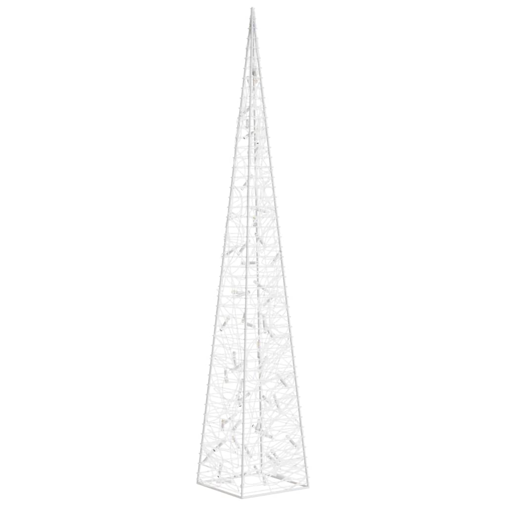 Acrylic Decorative LED Light Cone Cold White 120 cm