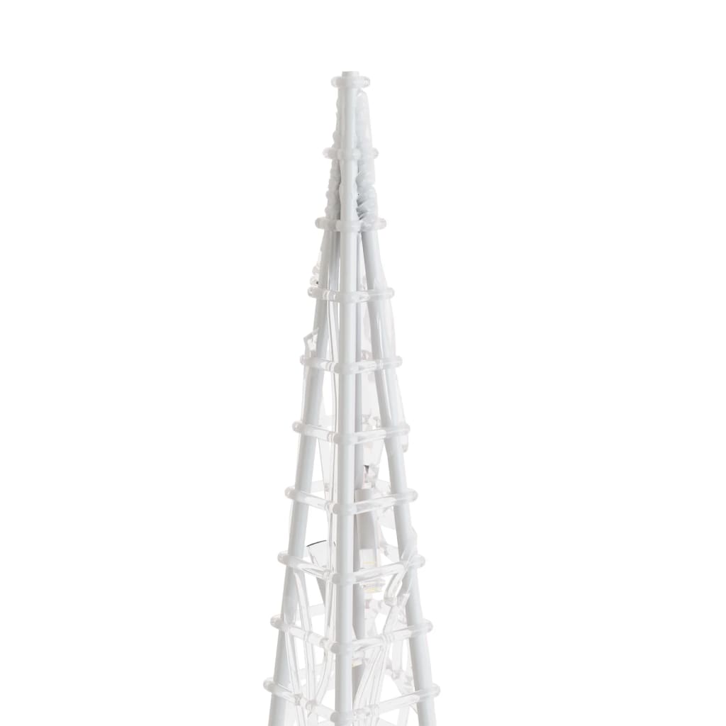 Acrylic Decorative LED Light Cone Cold White 120 cm