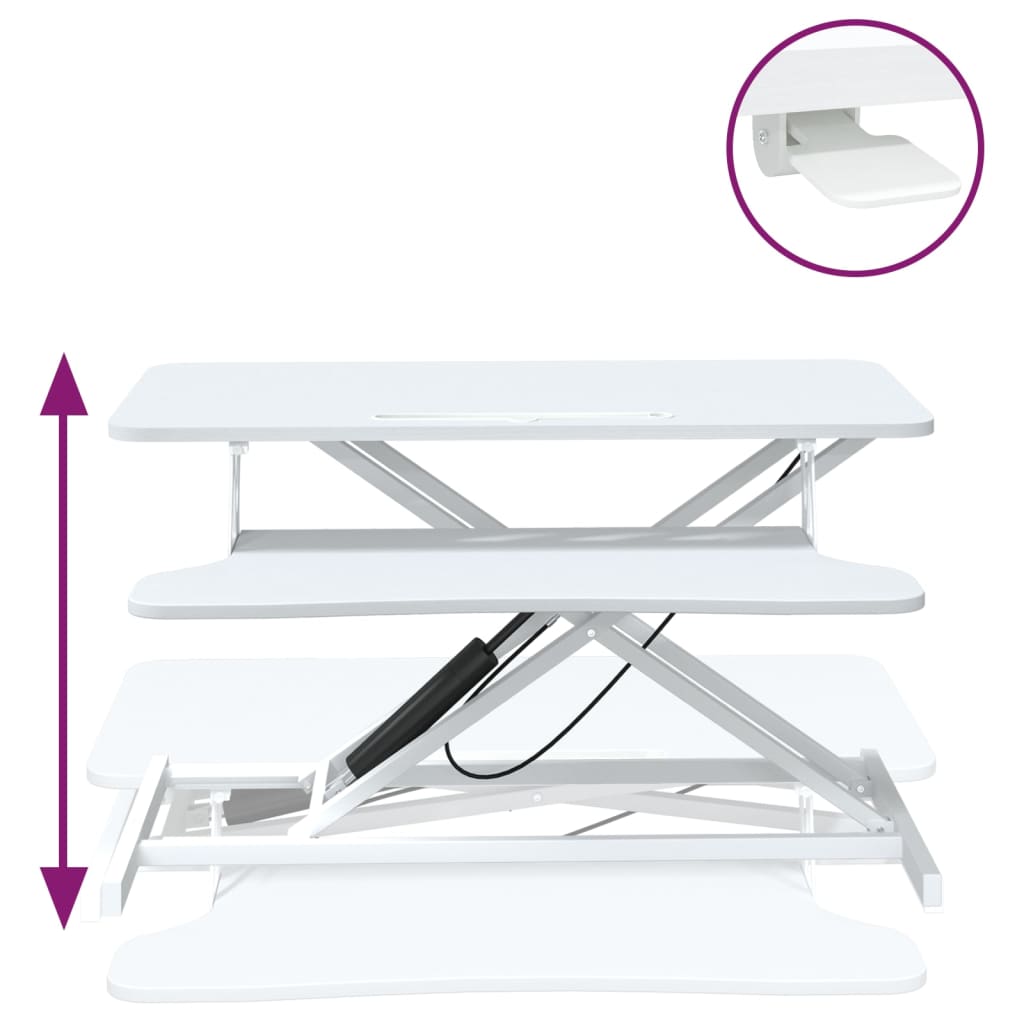 Adjustable Workstation 90x40x(13-50) cm Steel and Engineered Wood