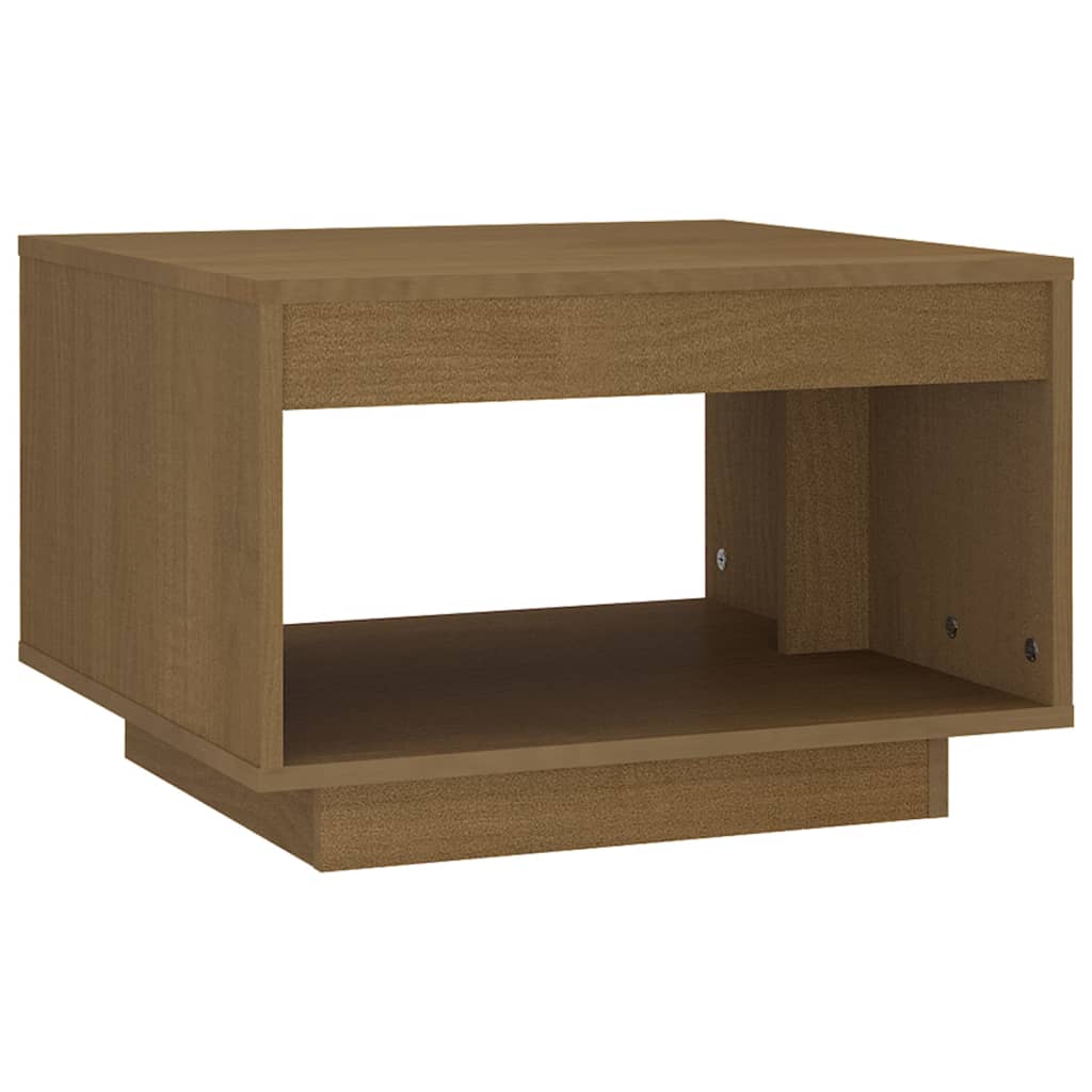 Coffee Table Honey Brown 50x50x33.5 cm Solid Pinewood