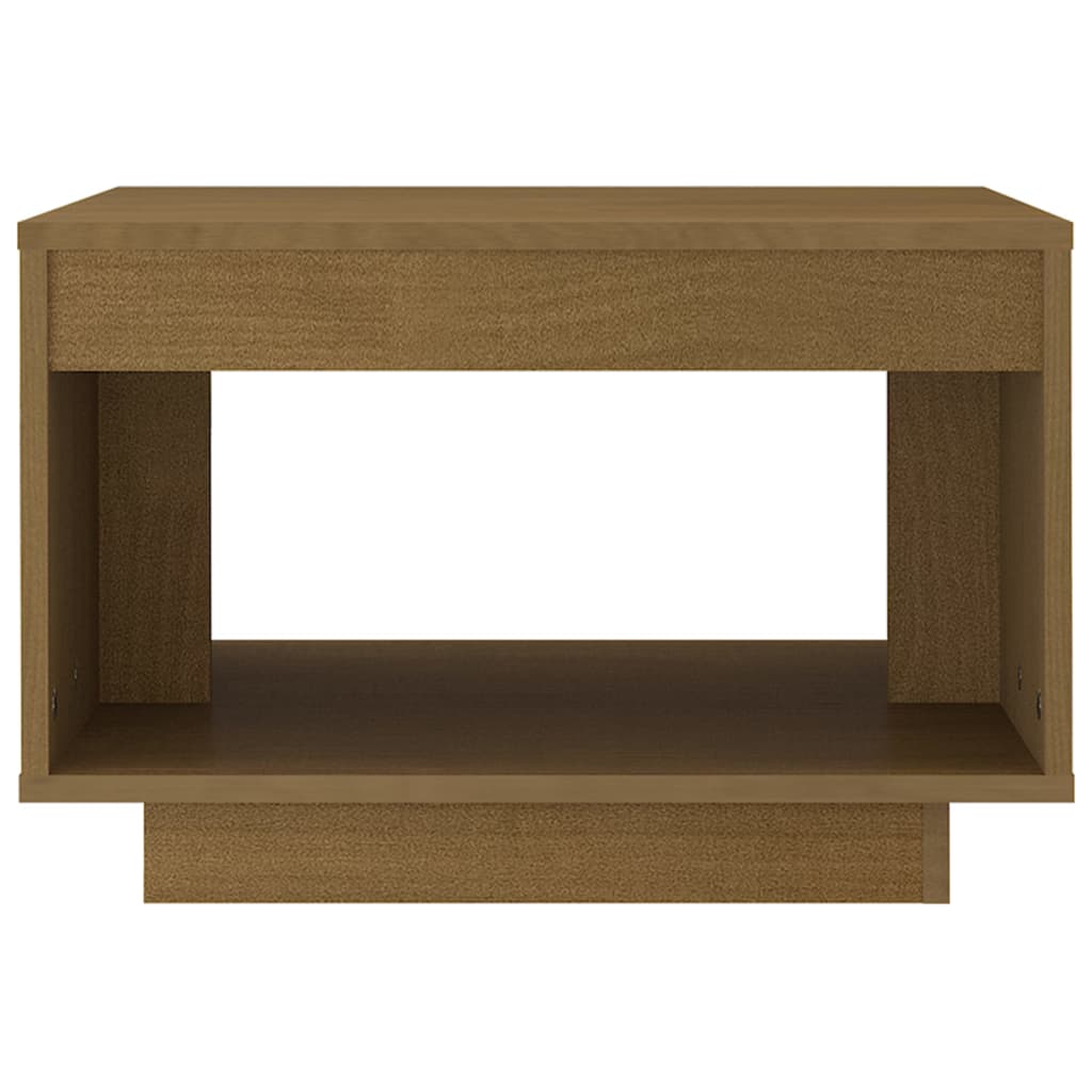 Coffee Table Honey Brown 50x50x33.5 cm Solid Pinewood