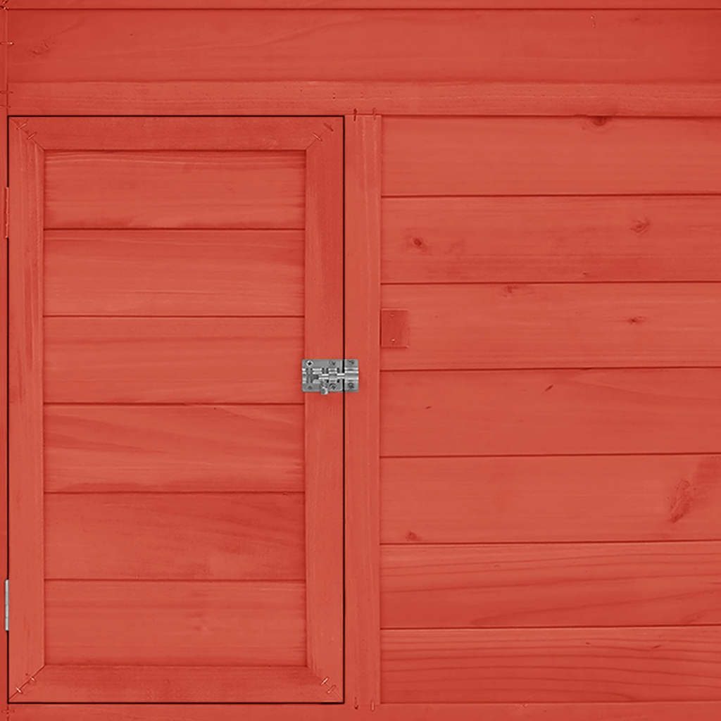 Chicken Coop Red and White 150x96x110 cm Solid Firwood