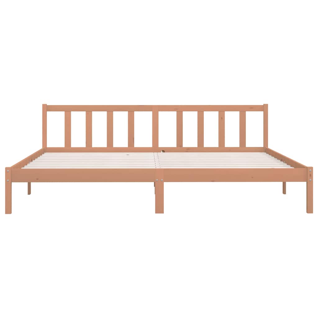 810105 vidaXL Bed Frame without Mattress Honey Brown Solid Wood 200x200 cm