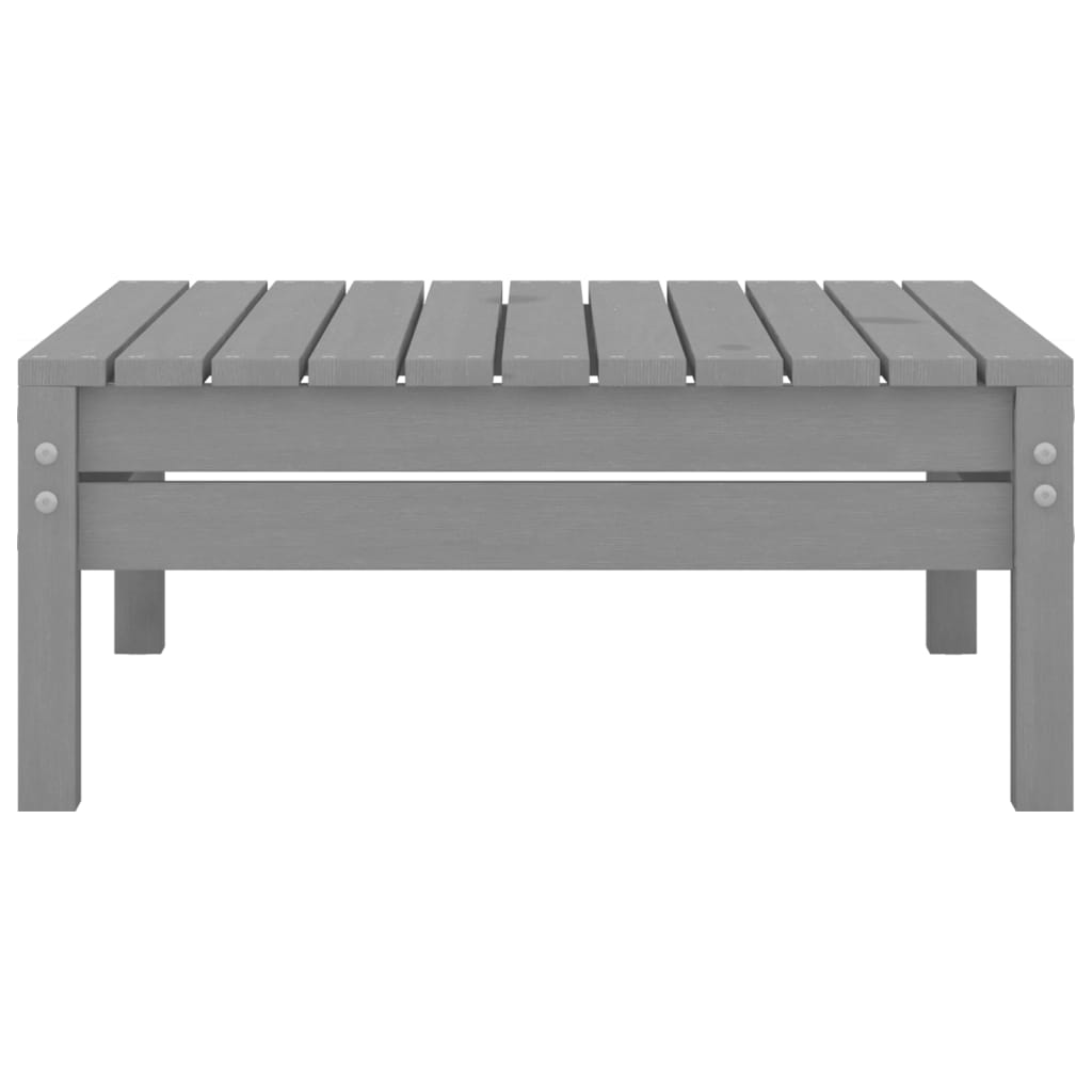 4 Piece Garden Lounge Set Grey Solid Pinewood