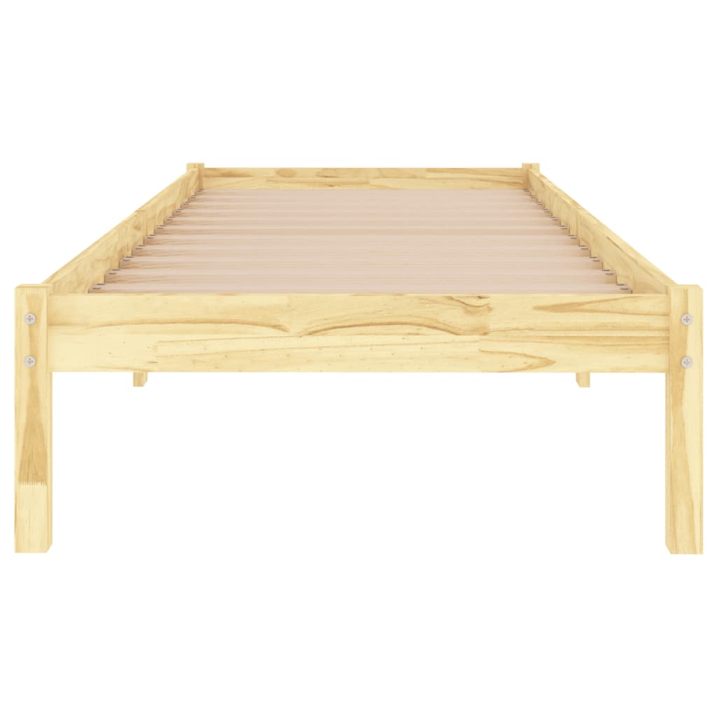 810007 vidaXL Bed Frame without Mattress Solid Wood 100x200 cm