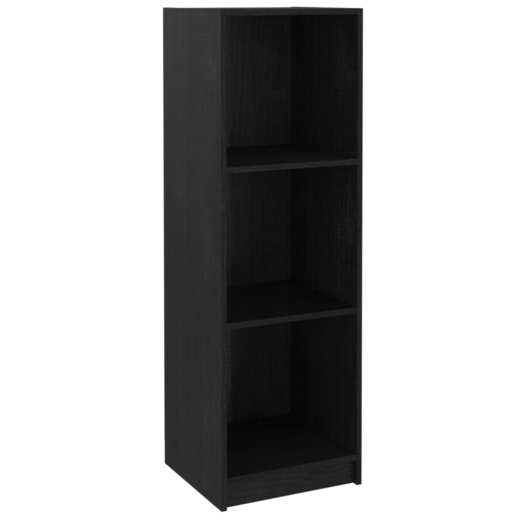 Book Cabinet/Room Divider Black 36x33x110 cm Solid Pinewood