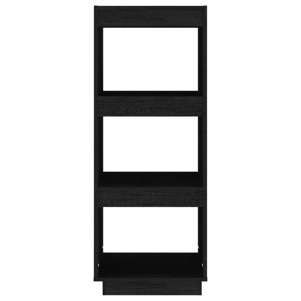 Book Cabinet/Room Divider Black 40x35x103 cm Solid Pinewood