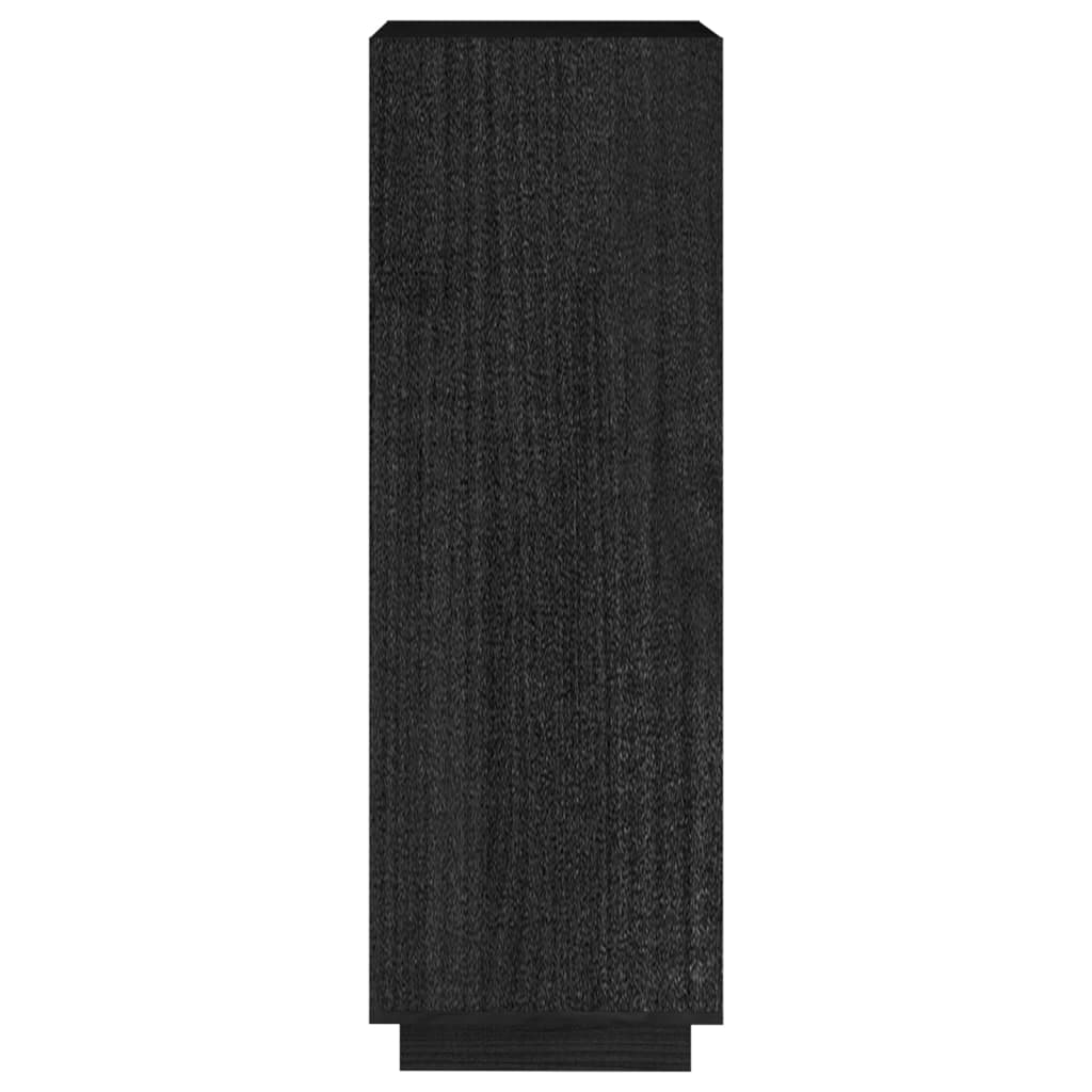 Book Cabinet/Room Divider Black 40x35x103 cm Solid Pinewood