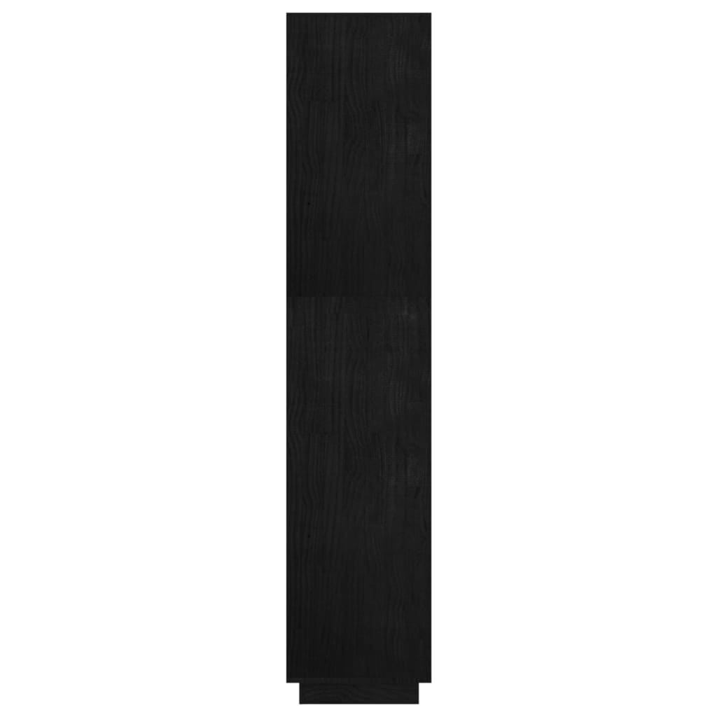 Book Cabinet/Room Divider Black 60x35x167 cm Solid Pinewood