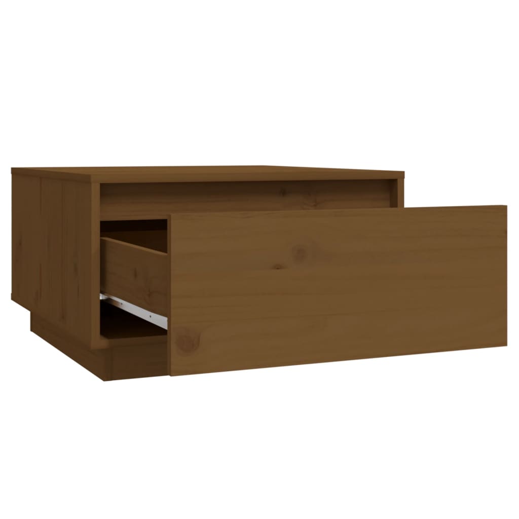 Coffee Table Honey Brown 55x56x32 cm Solid Wood Pine