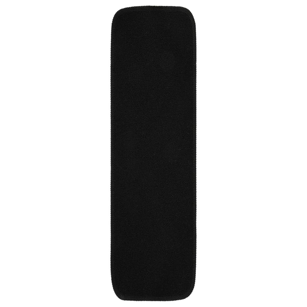 Anti Slip Stair Mats 15 pcs 75x20 cm Black Rectangular