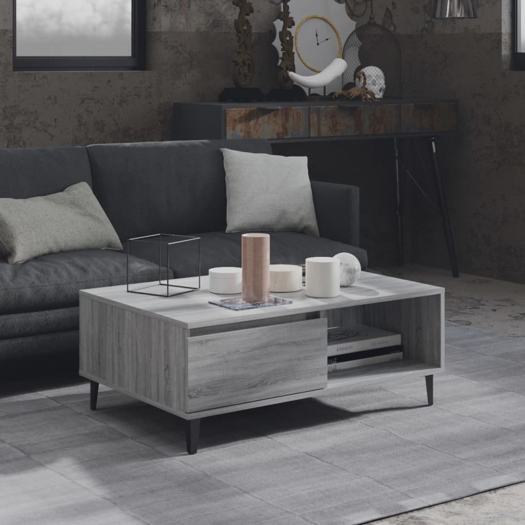 Coffee Table Grey Sonoma 90x60x35 cm Engineered Wood
