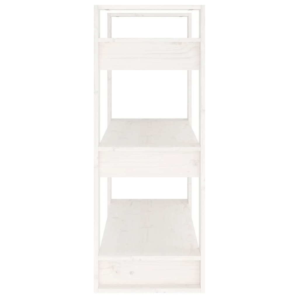 Book Cabinet/Room Divider White 80x35x91 cm Solid Wood Pine