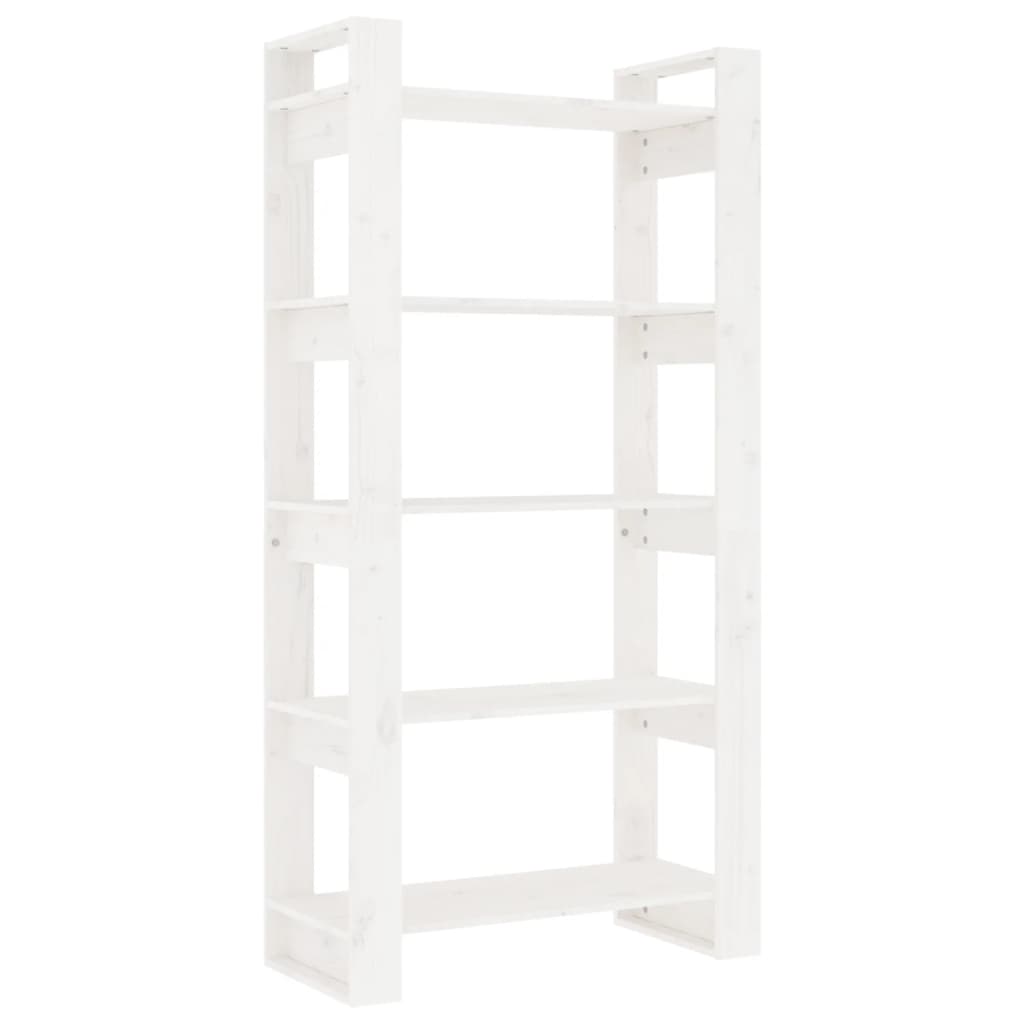Book Cabinet/Room Divider White 80x35x160 cm Solid Wood