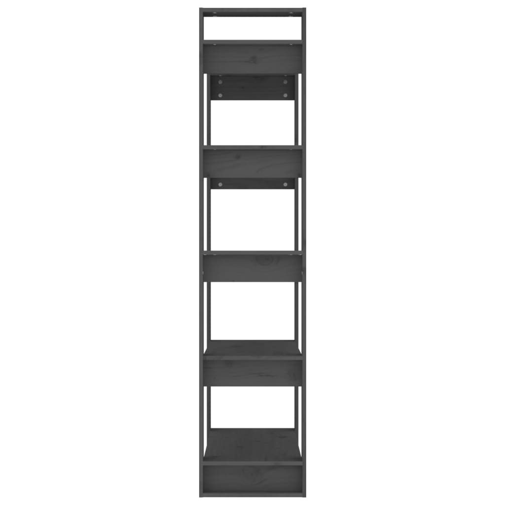 Book Cabinet/Room Divider Grey 80x35x160 cm Solid Wood