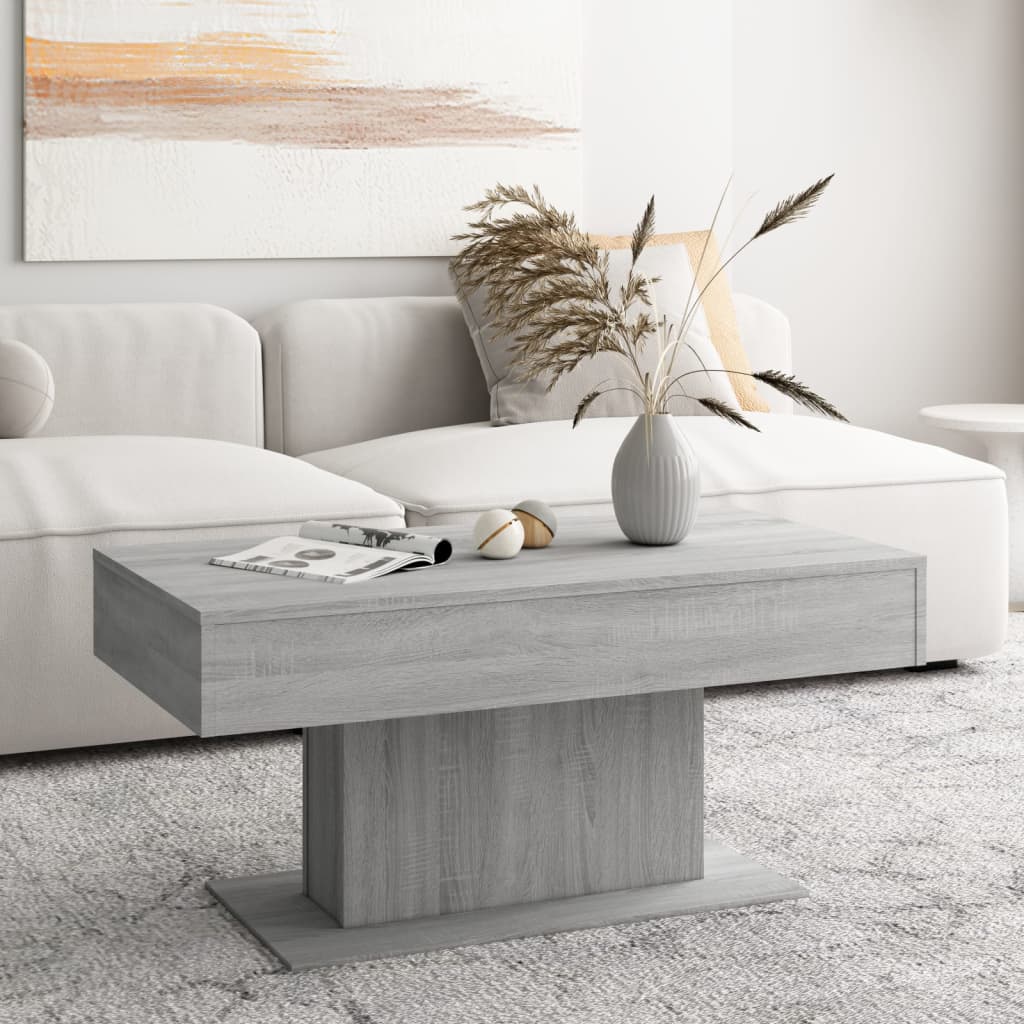 Coffee Table Grey Sonoma 96x50x45 cm Engineered Wood