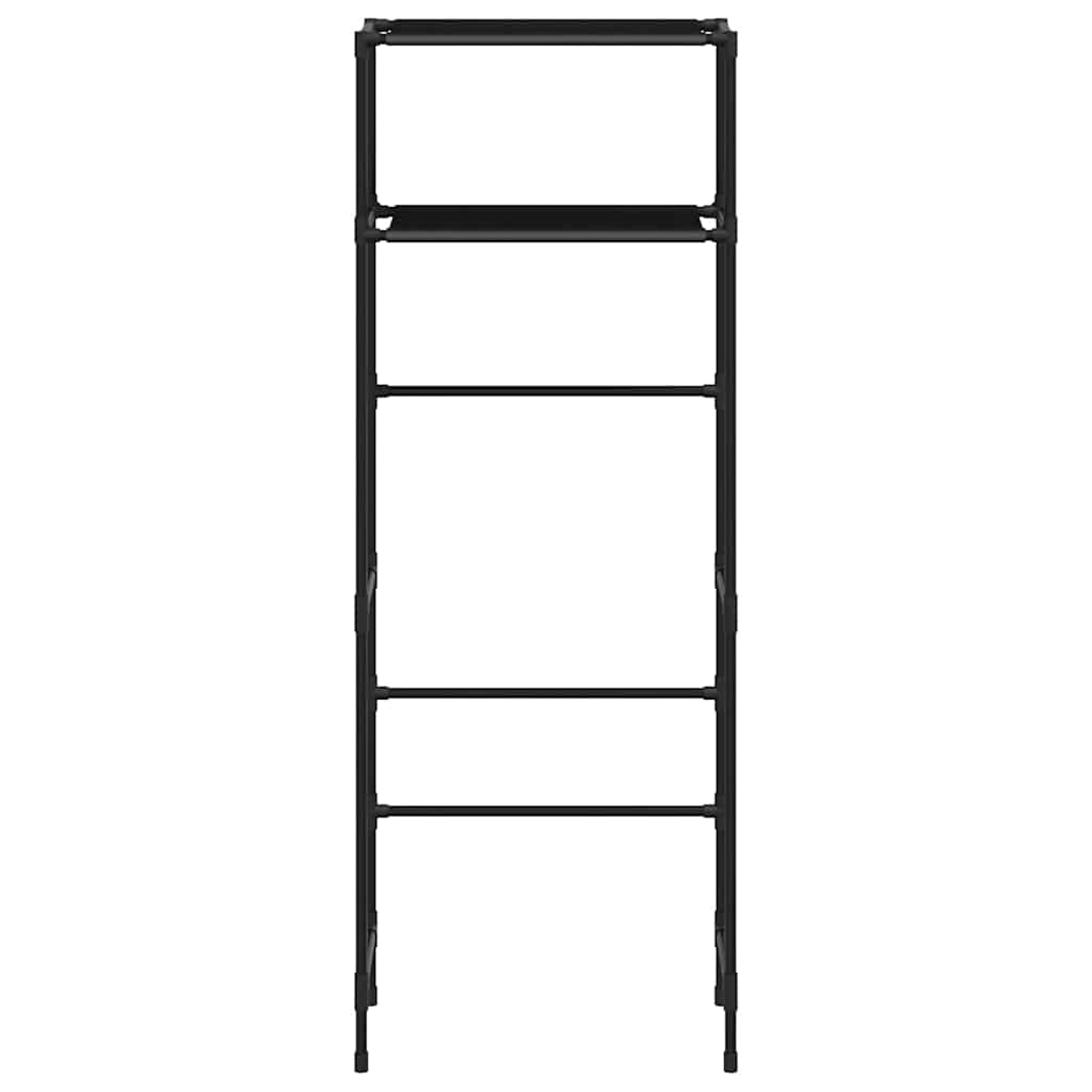 2-Tier Storage Rack over Toilet Black 53.5x28x143 cm Iron