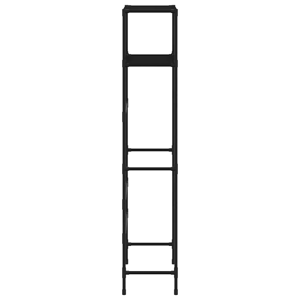2-Tier Storage Rack over Toilet Black 53.5x28x143 cm Iron
