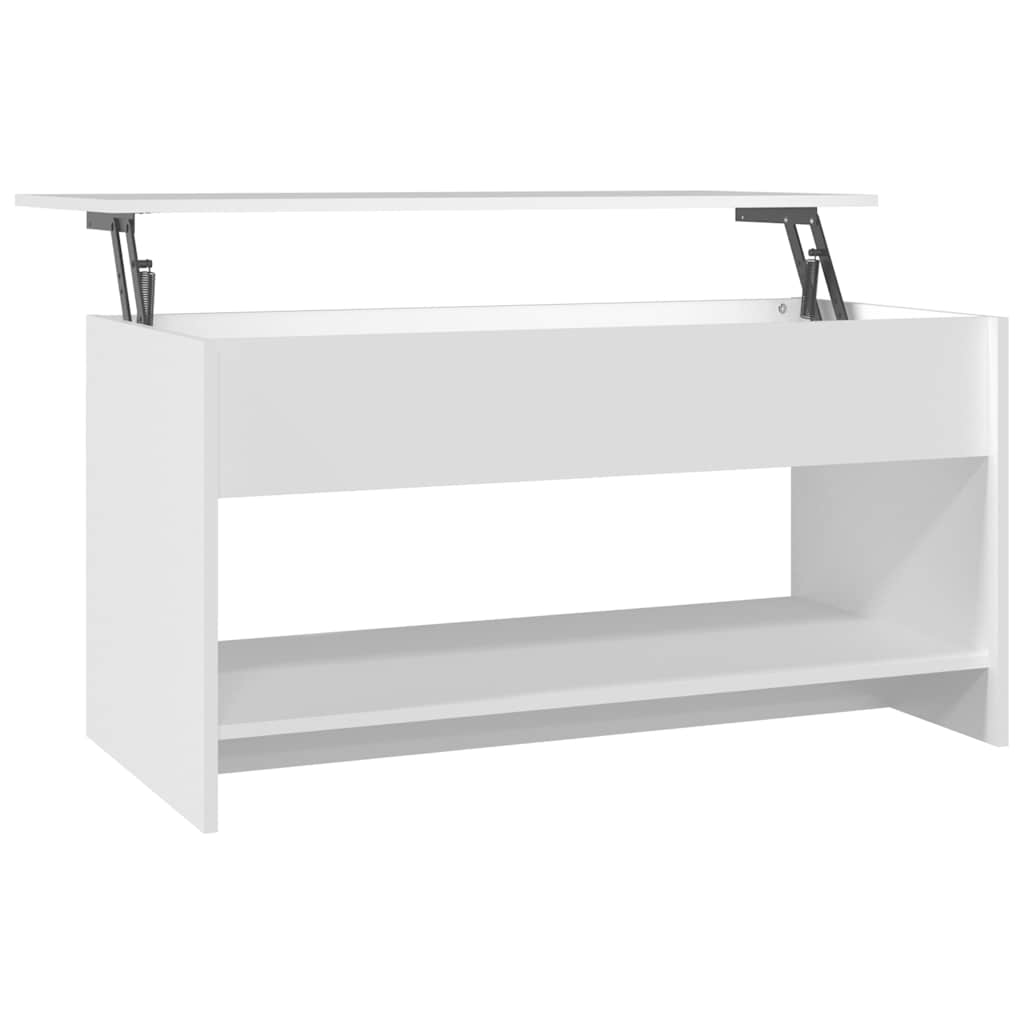809647 vidaXL Coffee Table White 102x50x52,5 cm Engineered Wood