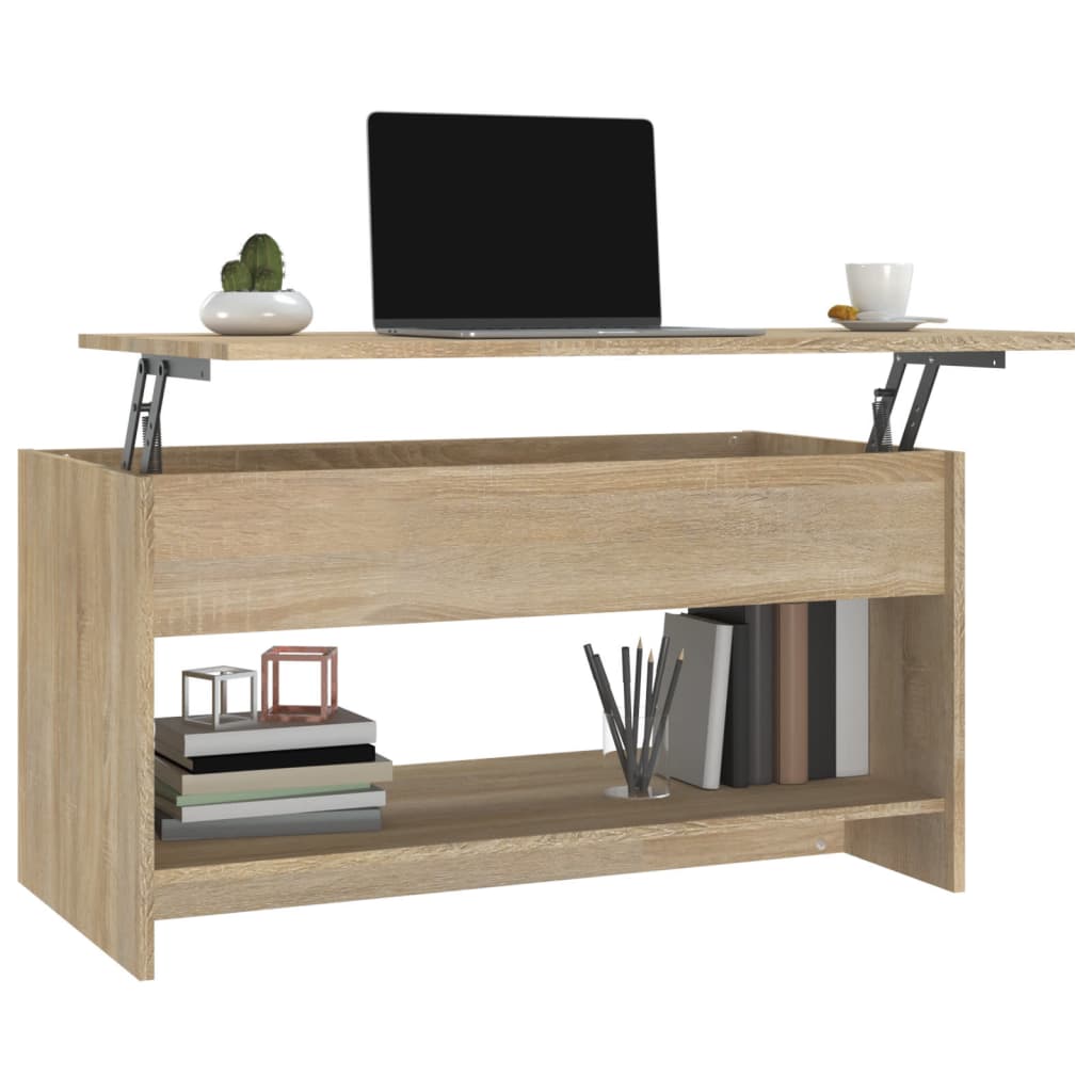 809650 vidaXL Coffee Table Sonoma Oak 102x50x52,5 cm Engineered Wood