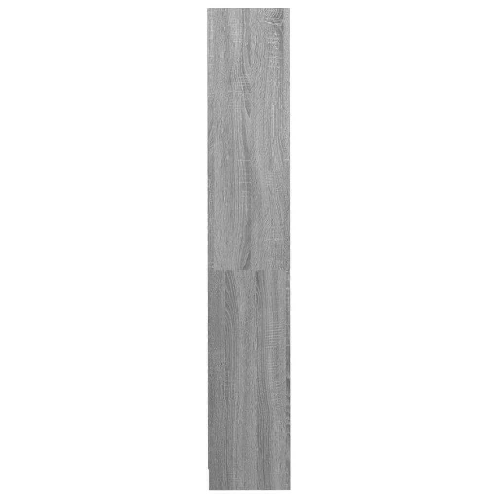 4-Tier Book Cabinet Grey Sonoma 80x24x142 cm Engineered Wood