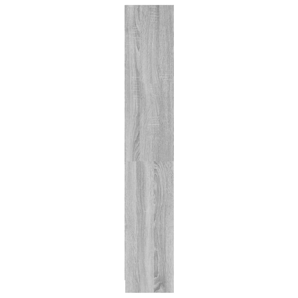 4-Tier Book Cabinet Grey Sonoma 60x24x142 cm Engineered Wood