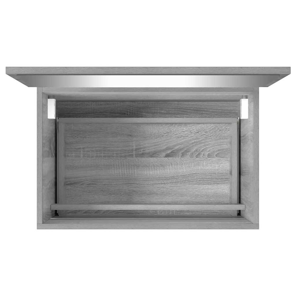 2 Piece Bathroom Furniture Set Grey Sonoma Engineered Wood