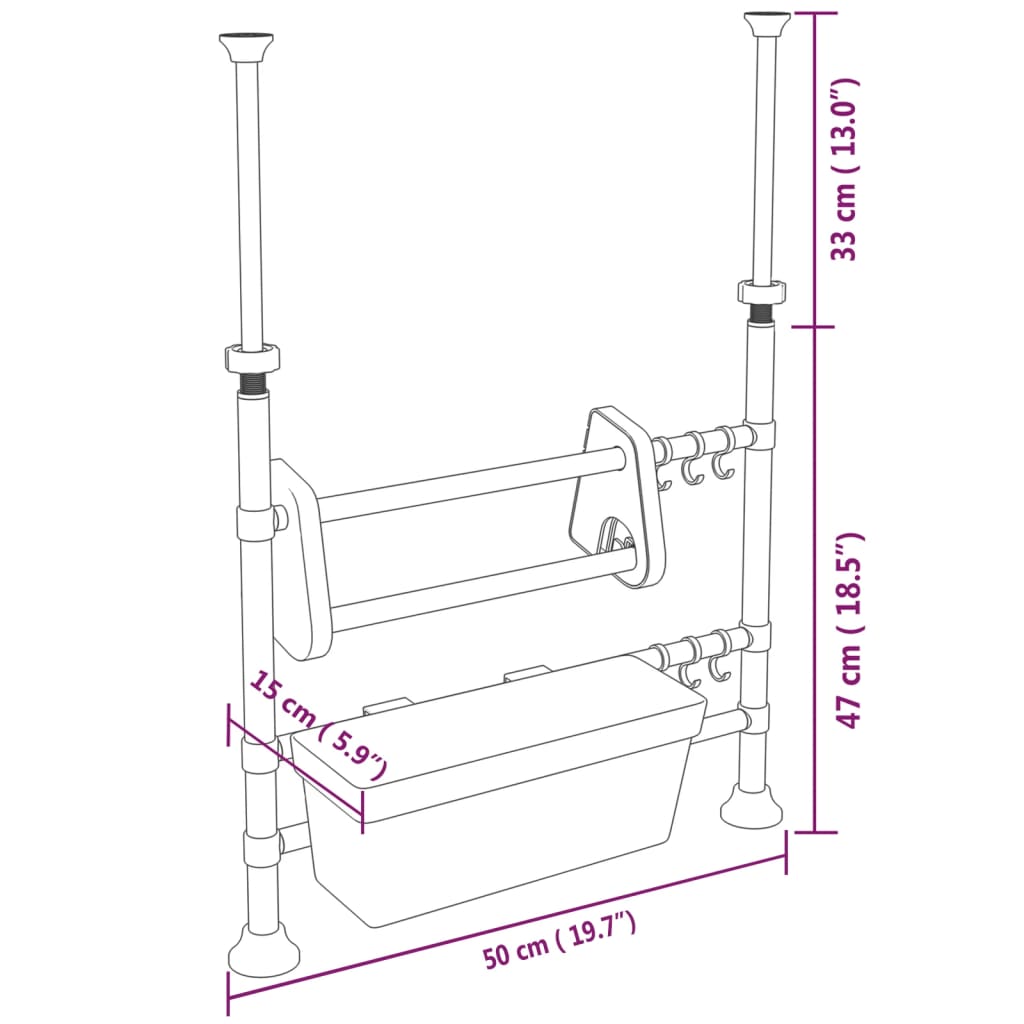 Adjustable Kitchen Organiser Aluminium