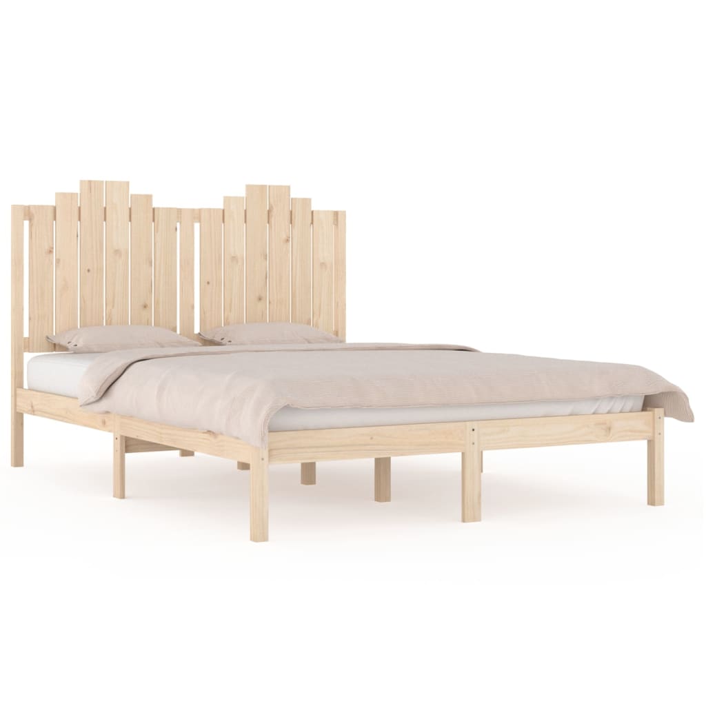 3103788 vidaXL Bed Frame without Mattress Solid Wood 160x200 cm (810027+818480)