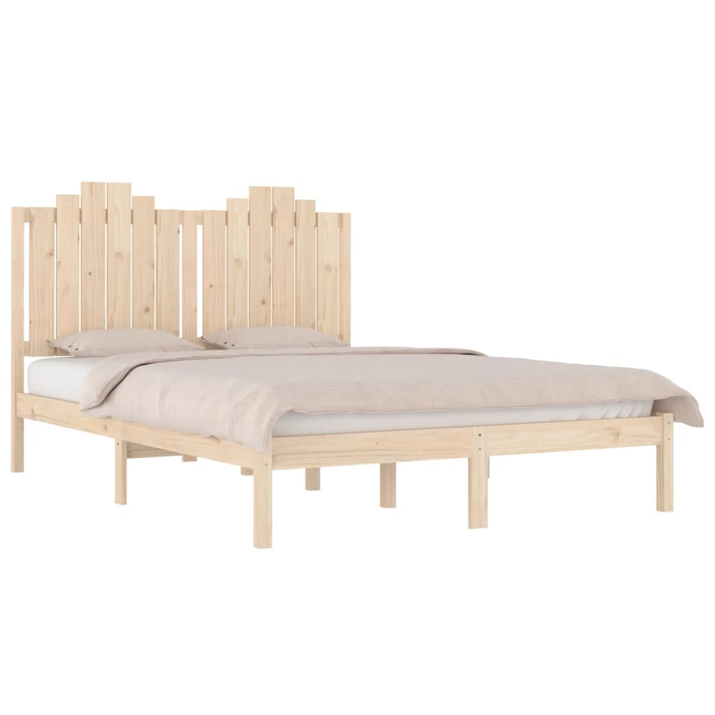 3103798 vidaXL Bed Frame without Mattress Solid Wood 200x200 cm (810037+818490)