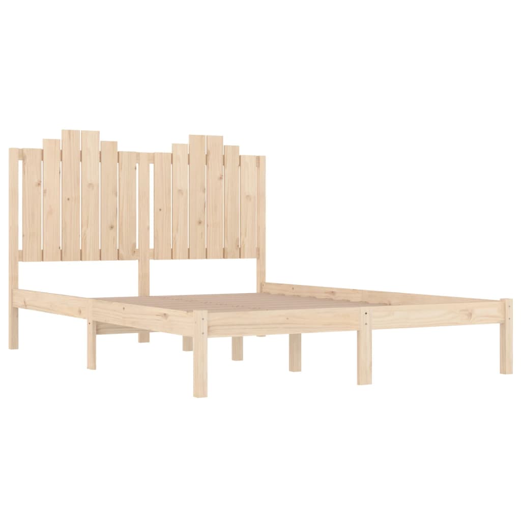 3103798 vidaXL Bed Frame without Mattress Solid Wood 200x200 cm (810037+818490)