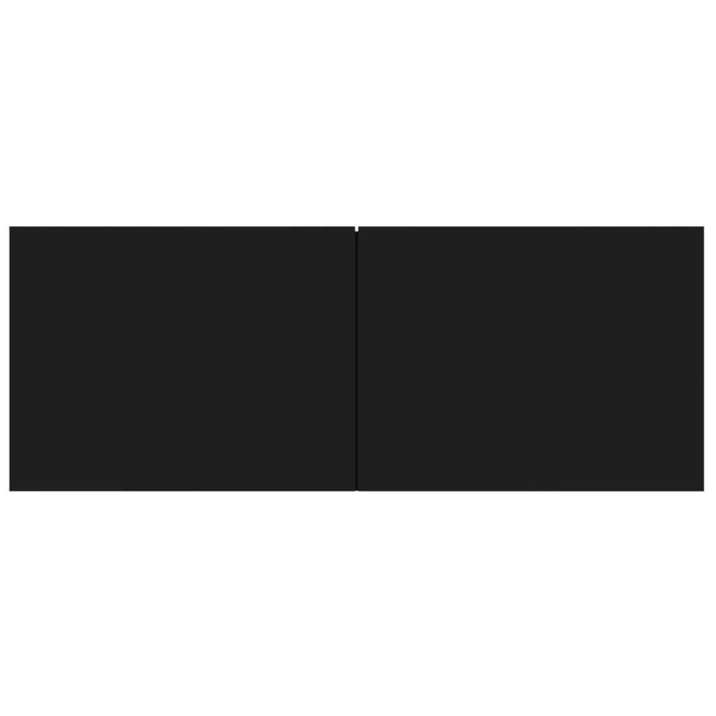 5 Piece TV Cabinet Set Black Engineered Wood