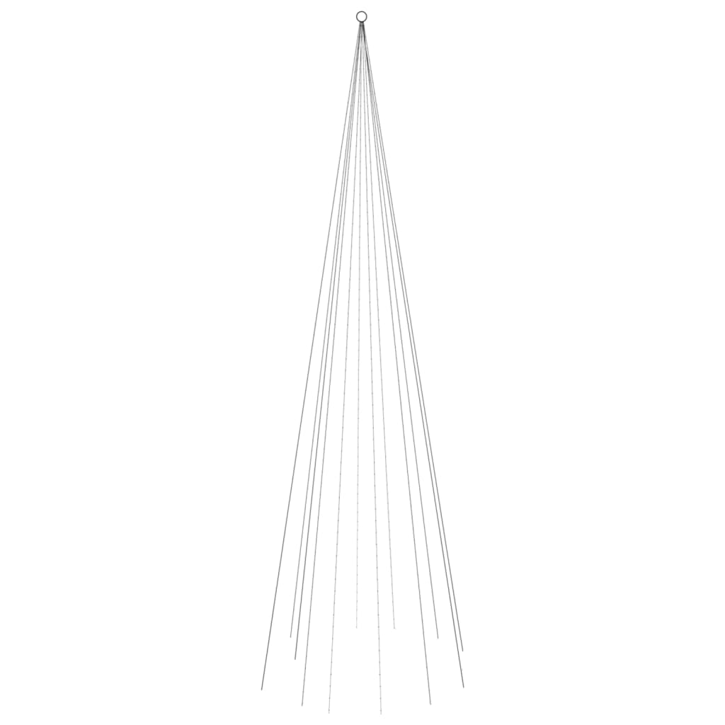 Christmas Tree on Flagpole Warm White 732 LEDs 500 cm