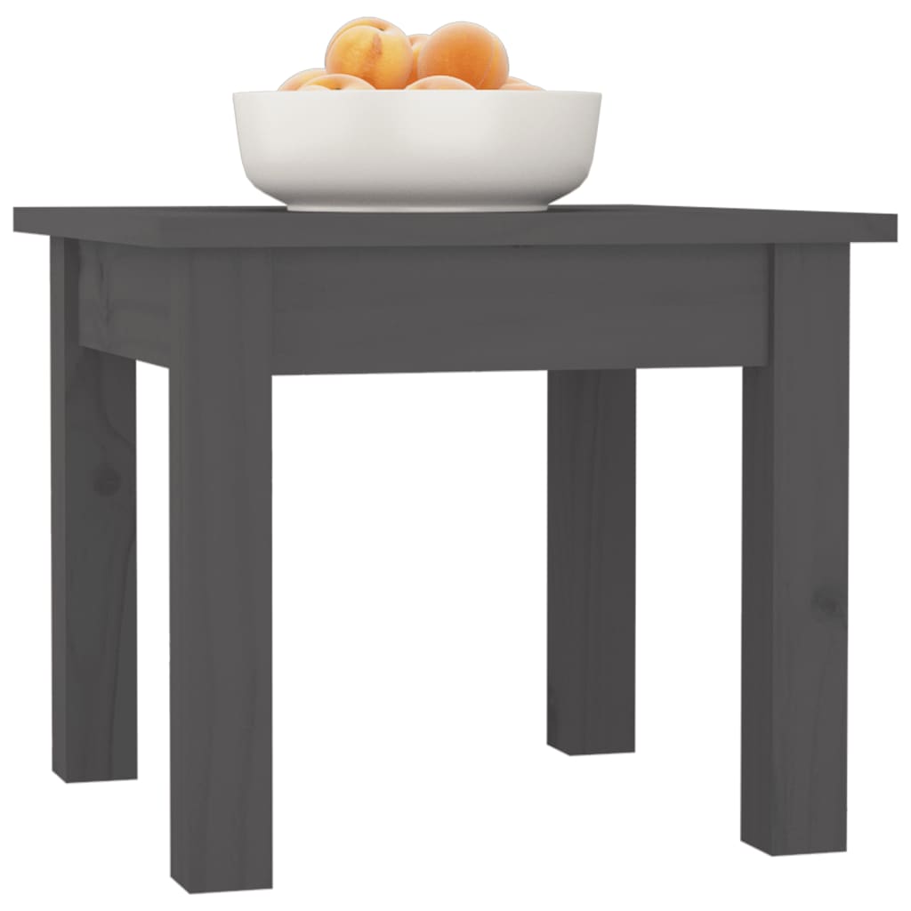 Coffee Table Grey 35x35x30 cm Solid Wood Pine