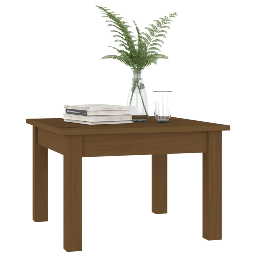 Coffee Table Honey Brown 45x45x30 cm Solid Wood Pine