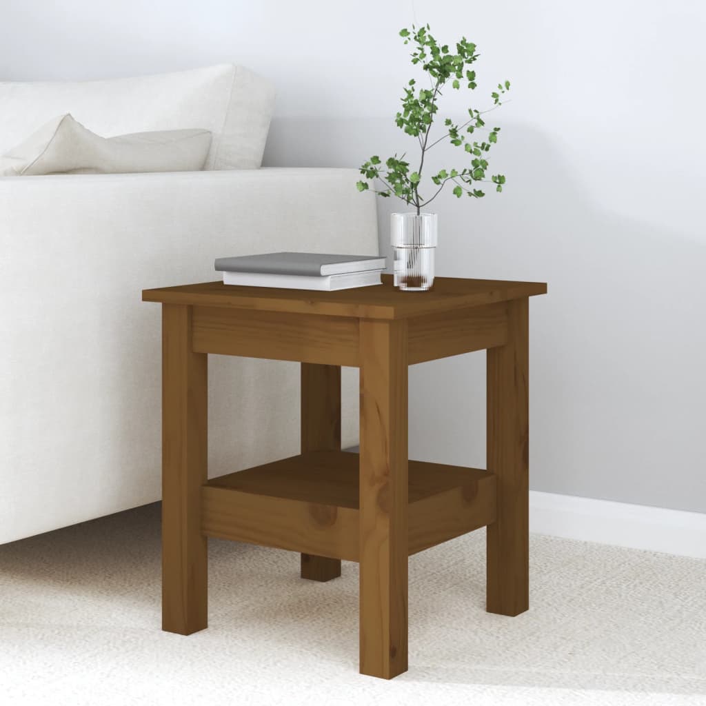 Coffee Table Honey Brown 35x35x40 cm Solid Wood Pine