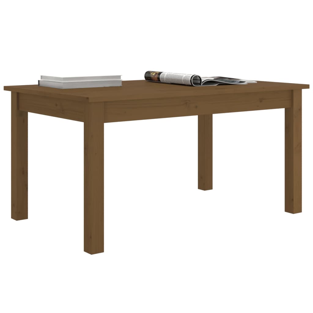 Coffee Table Honey Brown 80x50x40 cm Solid Wood Pine