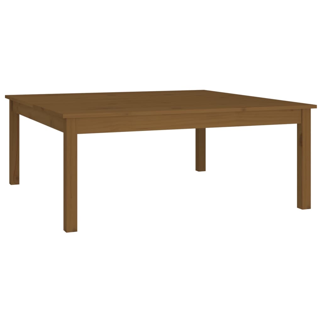 Coffee Table Honey Brown 100x100x40 cm Solid Wood Pine