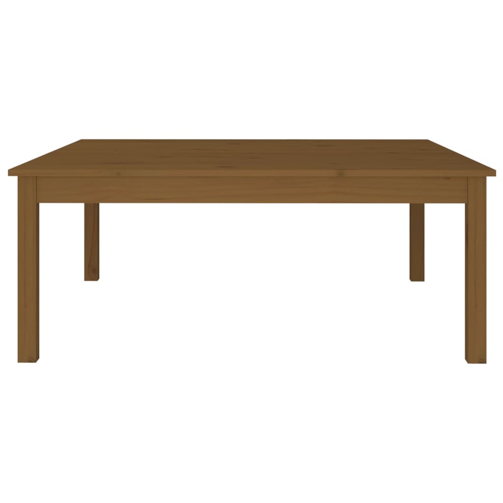 Coffee Table Honey Brown 100x100x40 cm Solid Wood Pine