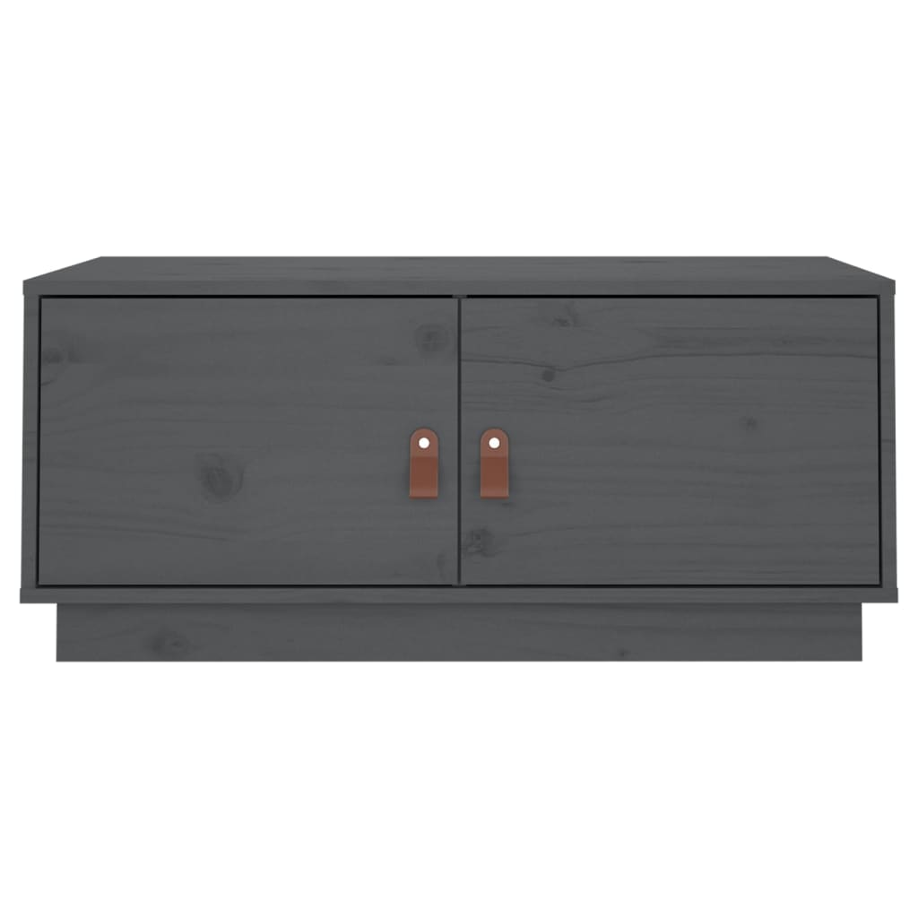 Coffee Table Grey 80x50x35 cm Solid Wood Pine