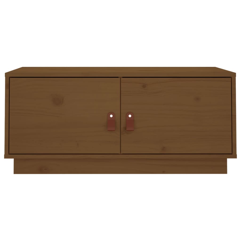 Coffee Table Honey Brown 80x50x35 cm Solid Wood Pine