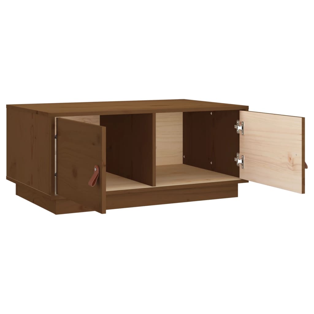 Coffee Table Honey Brown 80x50x35 cm Solid Wood Pine