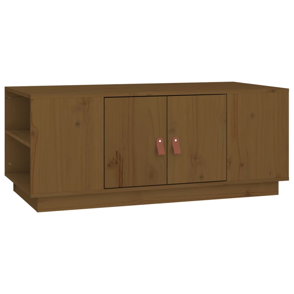 Coffee Table Honey Brown 100x50x41 cm Solid Wood Pine
